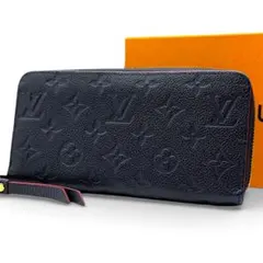 【美品】ルイヴィトン アンプラント ジッピーウォレット ネイビー 長財布