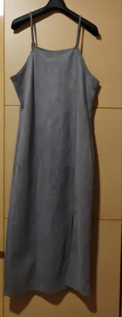 未使用タグ付き　しまむら　キャミワンピース　グレー