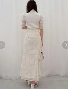 【セール中】MERCURYDUO オリジナルチュールチェックフレアスカート