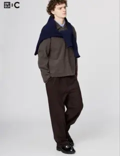 新品UNIQLO C イージーワイドテーパードパンツ