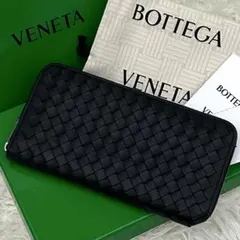 極美品】RFID内蔵 BOTTEGA VENETA ラウンドファスナー 長財布 - メルカリ