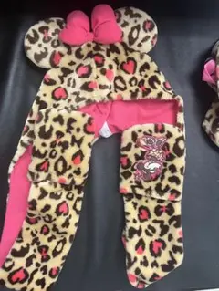 ディズニー ミニーマウス ヒョウ柄 マフラー ファンキャップ 帽子 公式