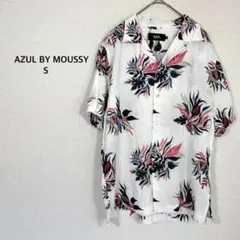 アズールバイマウジー◉アロハシャツ 半袖シャツ ホワイト 花柄 総柄 ボタニカルのサムネイル