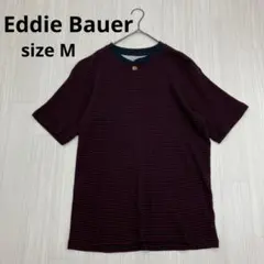 ◆ Eddie Bauer エディーバウアー ボーダー リブ 半袖 Tシャツ