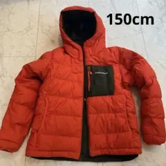 mont-bell リバーシブルダウンコート150cm オレンジ×ダークグリーン