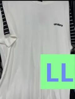 新品　アンブロ サイドロゴ Tシャツ オシャレ　メンズ　LL 白