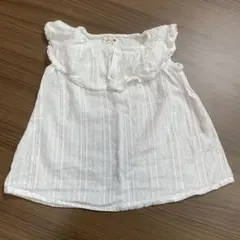 branshes ホワイト 白 フリル トップス きれいめ 子供服 100