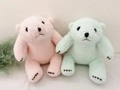 【廃盤・レア】ジェラートピケ ベア ぬいぐるみ ピンクミント2体セットのサムネイル