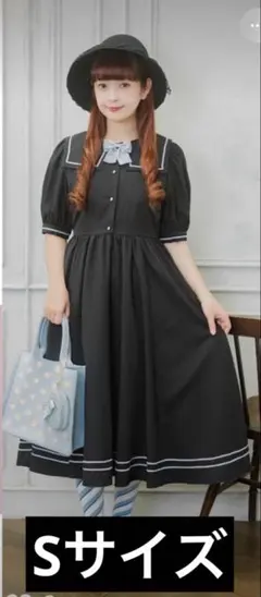 4L 黒 しまロリ 青木美沙子 しまむら セーラーワンピース - メルカリ