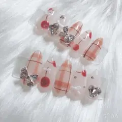 【現品】チェック さくらんぼ
