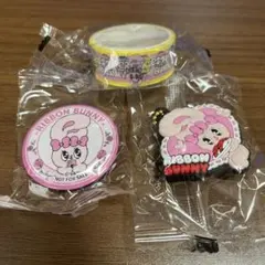 RIBBON BUNNY 缶バッジ キーホルダー　マスキングテープ
