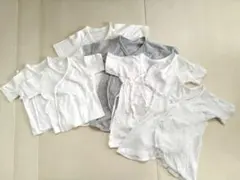 ユニクロ短肌着2枚コンビ肌着2枚　西松屋コンビ肌着2枚