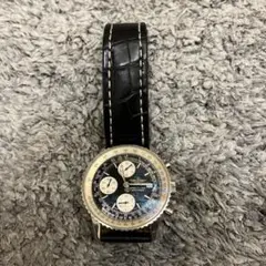 Breitling ブライトリング ナビタイマー クロコダイル 純正革ベルト茶色 ブライトリング】革ベルトが似合う 上品な3針のナビタイマー