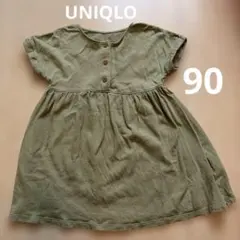UNIQLO カーキワンピース　90のサムネイル