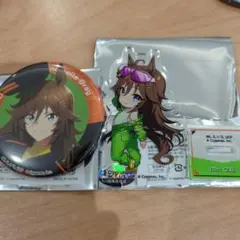 シンデレラグレイ ミスターシービー 缶バッジ アクリルスタンド オートバックス