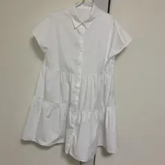 GU ホワイト シャツワンピース Sサイズ