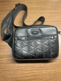 LACOSTE ショルダーバック　レザーモノグラムリポーターバック　美品　完売