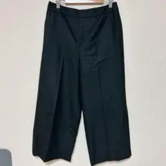 美品　INDIVI インディヴィ　ワイドパンツ　黒　ブラック　ウール　日本製