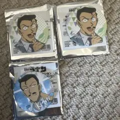 コナン 毛利小五郎　缶バッジ 3個セット