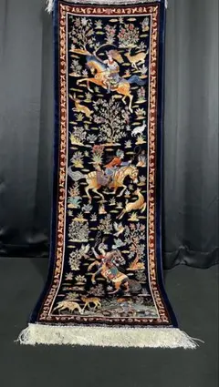 最高級 ペルシャ絨毯シルク イラン クム産 約120万ノット60×88cm
