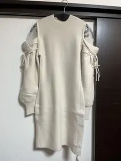 スナイデル新品未使用タグ付きシースルーショルダーミニニットワンピース