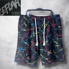 LEFLAH レフラー 総柄 ペイント ショートパンツ L WANIMA ワニマ