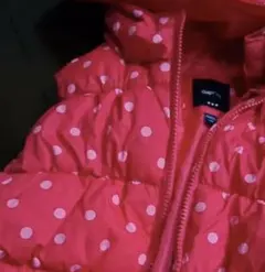 GAP ベスト　フード　水玉　ドット　ピンク　120
