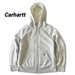 Carhartt ダブルフェイス ジップパーカー グレー 裏地フリースのサムネイル