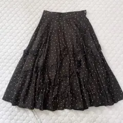 トリココムデギャルソン ロングフレアスカート モヘア チェック 中古・古着通販】tricot COMME des GARCONS (トリココムデギャルソン
