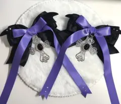 ★新色♡ ヘアクリップ　BIG 十字架　デビル　量産型　地雷　ゴスロリ