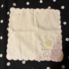 【週末セール】 JILL STUART ジルスチュアート 花柄刺繍タオルハンカチ