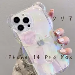 iPhone 14 Pro Max スマホケース クマ クリア アイフォン 韓国