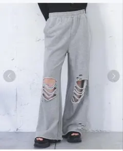 ダメージカコウスウェットパンツ　ジーナシス