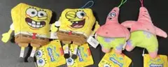 スポンジ・ボブ ぺたっとマスコット 4点セット