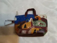 カルディ 伝説 柄 カラビナ付き ミニバッグ エコバッグ