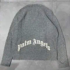 Palm Angels ニット バックロゴ グレー M ウール 極美品 希少 灰のサムネイル