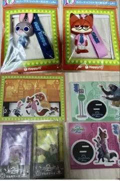 ズートピア ハッピーくじ F賞 ラバーマスコットキーホルダー ニック　ジュディ
