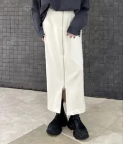 JEANASIS ヌバックライクZIPナロースカート