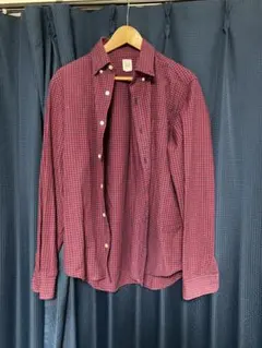 GAP 赤と青のチェック 長袖シャツ M