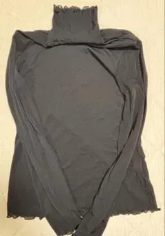 GRL ブラック タートルネック メロウ トップス