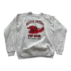 80s USA製 Hanes ラグラン スウェット 杢グレー L ヴィンテージ