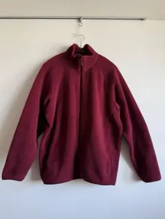 ユニクロ　UNIQLO　フリースジャケット　ワインレッド　赤　レッド　M