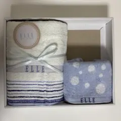 ELLE フェイスタオル　タオルハンカチ　タオルセット　2枚セット　箱無し