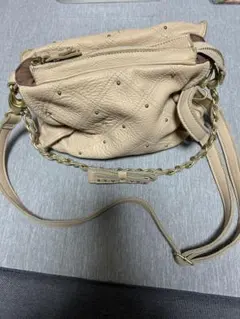 Beaure ビュレ 2way ハンドバッグ ショルダー レザー　革　ベージュ