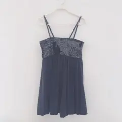 スパンコール チュニック バルーン キャミ ワンピ