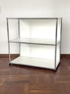 USMハラー キャビネット シェルフ 鍵付き ピュアホワイト キャビネット