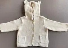 【極美品】babyGap くま耳 カーディガン 70 80 アイボリー ニット
