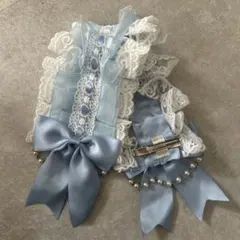 水色　ヘッドドレス