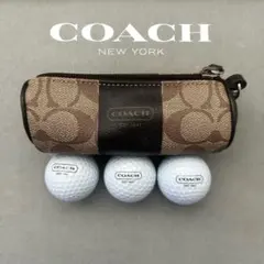 【定価12,600円】COACH コーチ ゴルフボールケース&ゴルフボール3個