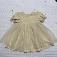 Cattail フラワー刺繍 ベビードレス　95 バースディ